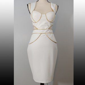 Pia Michi Cocktail Dress Peekaboo Sides Size 10